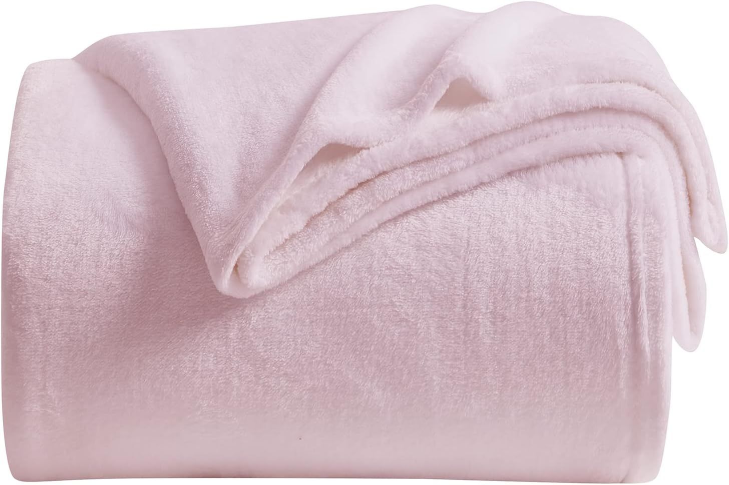 Pink Fleece Lightweight Throw Blanket for Pets and Kids