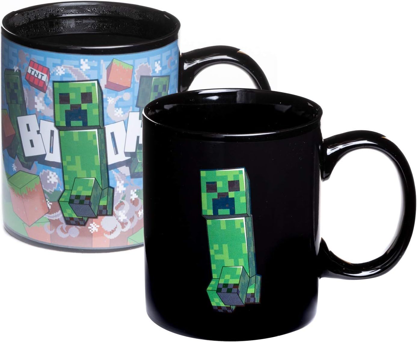 Minecraft Black Ceramic Heat Change Creeper Mug