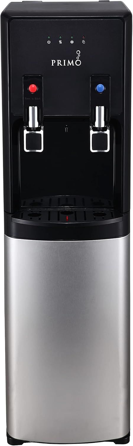 Primo Black and Stainless Steel Bottom-Loading Water Dispenser