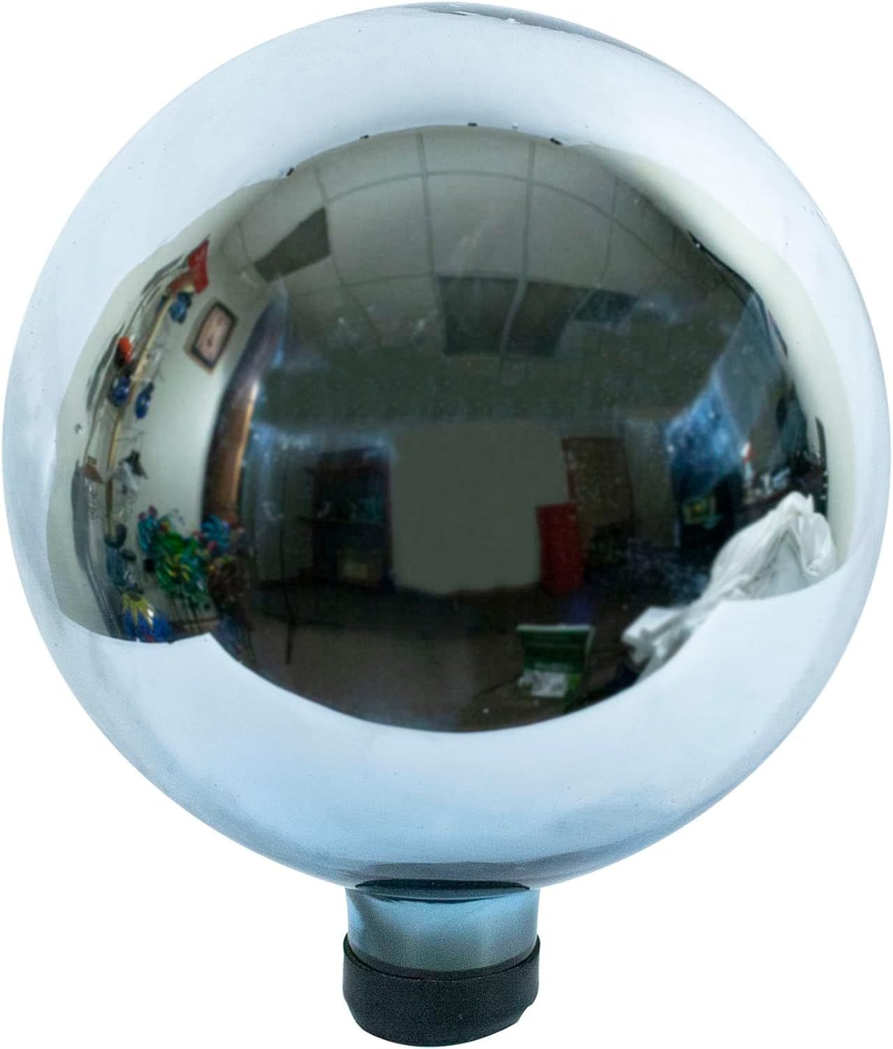 Echo Valley 10" Silver Hand Blown Glass Gazing Globe