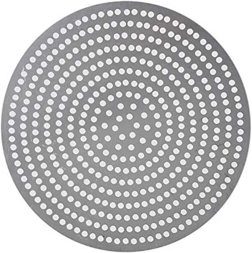 Gray Stainless Steel 7" Round Perforated Pizza Pan