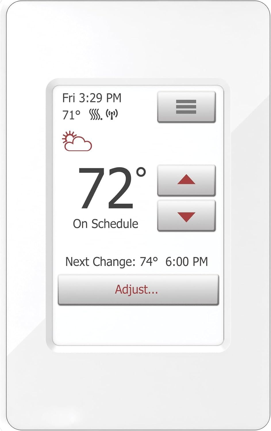 White Programmable WiFi Smart Thermostat with Touchscreen