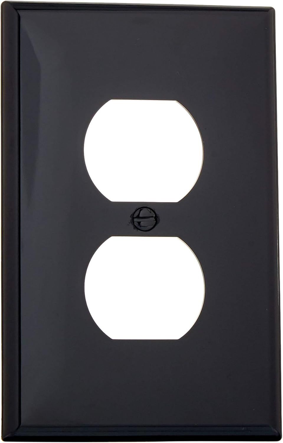 Black Thermoplastic Nylon 1-Gang Duplex Wall Plate