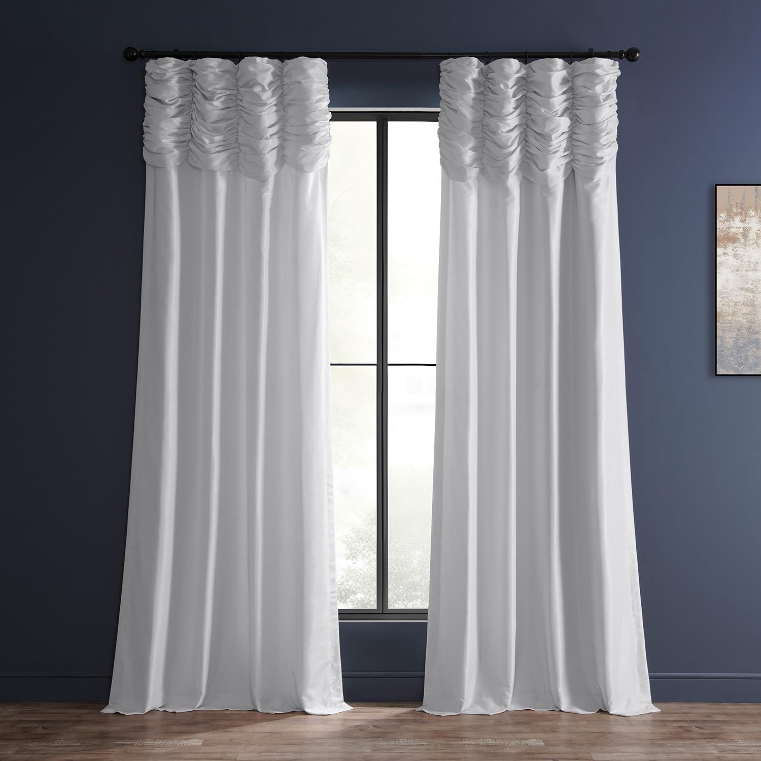 Ice Faux Silk Room-Darkening 108" Window Curtain Panel