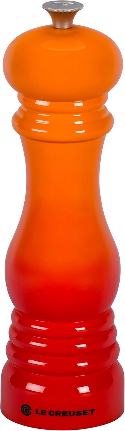 Flame Orange 8" Plastic Pepper Mill