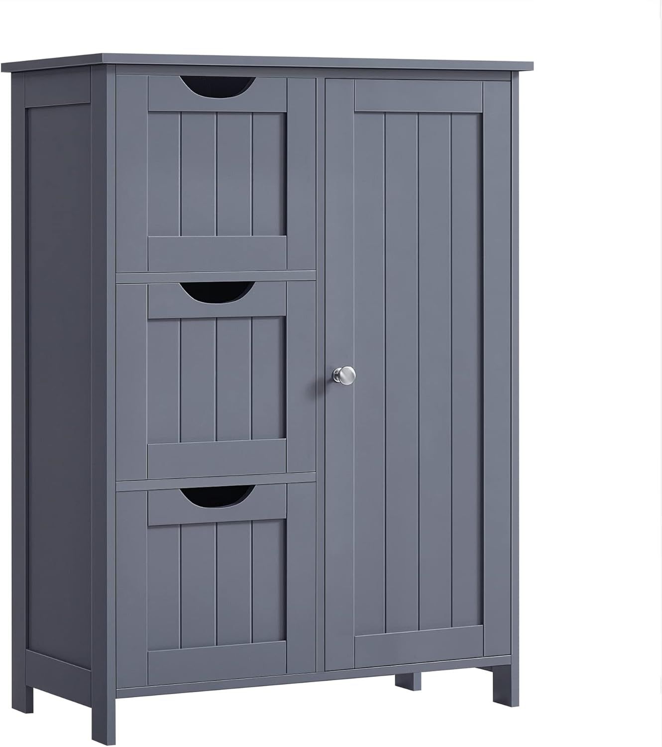 Slate Gray MDF Living Room Cabinet with Adjustable Shelving