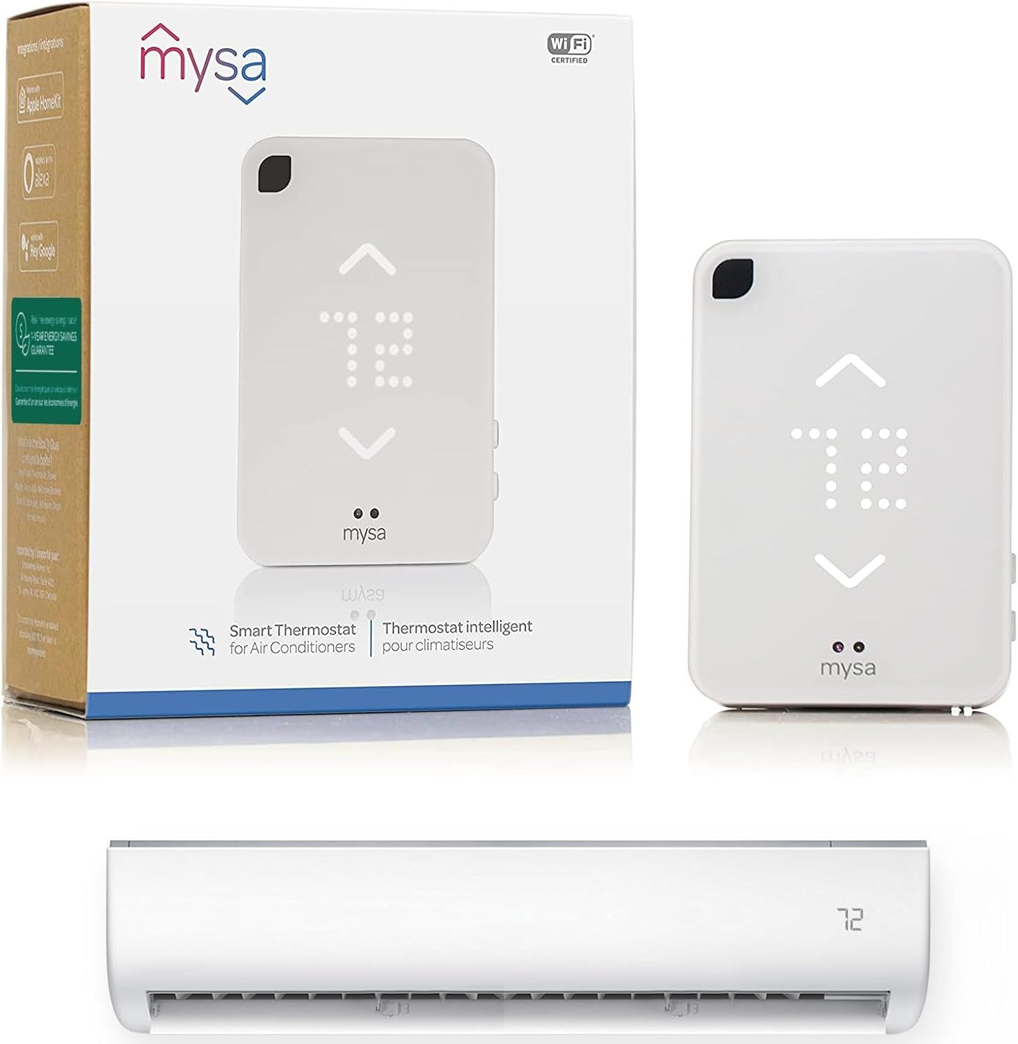 Mysa White Wi-Fi Smart Thermostat for Mini-Split Heat Pumps