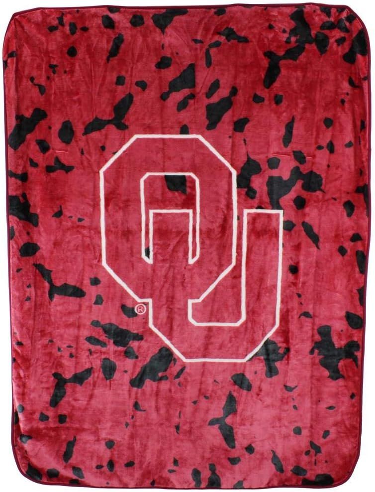 Oklahoma Sooners Red and Black Knitted Throw Blanket