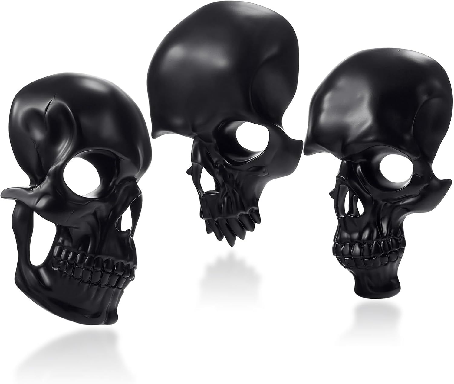 Dark Resin Skeleton Wall Mounted Gothic Sculpture Set