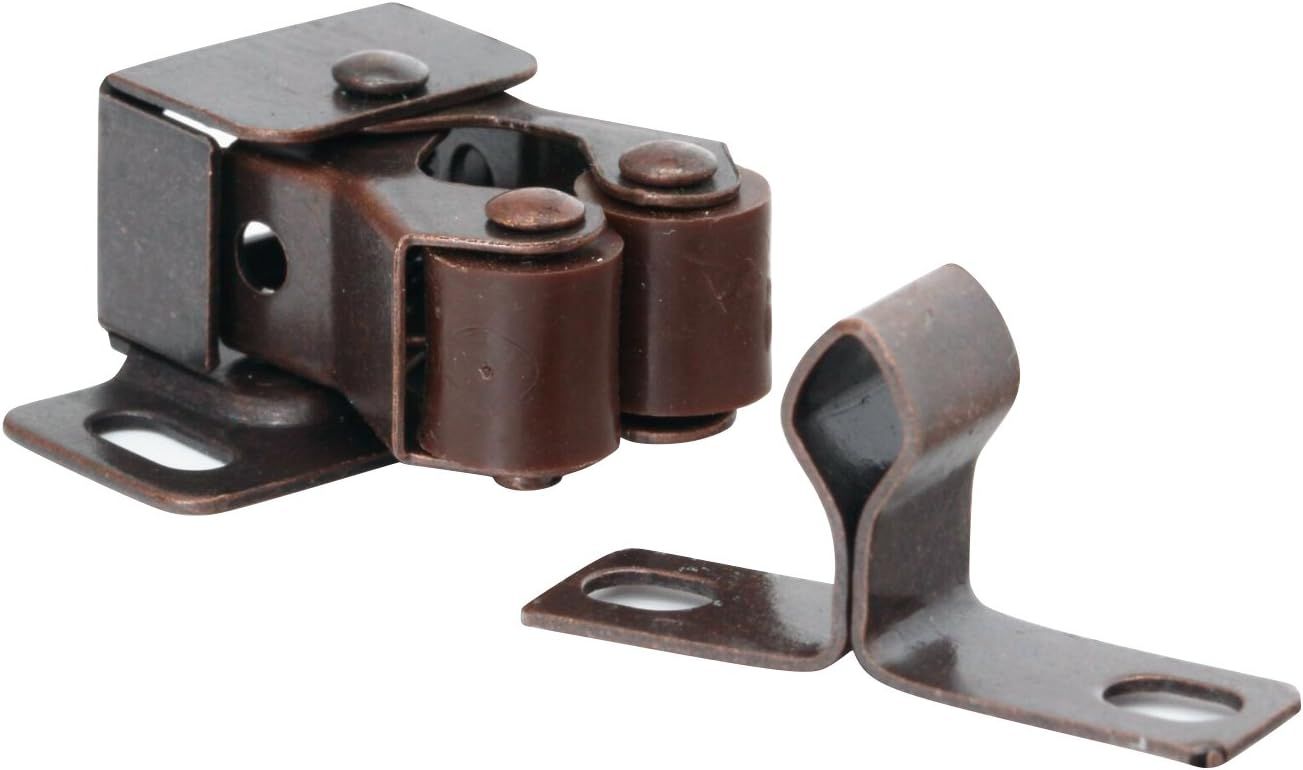 Brown Oil-Rubbed Bronze Steel Roller Catch Latch Set