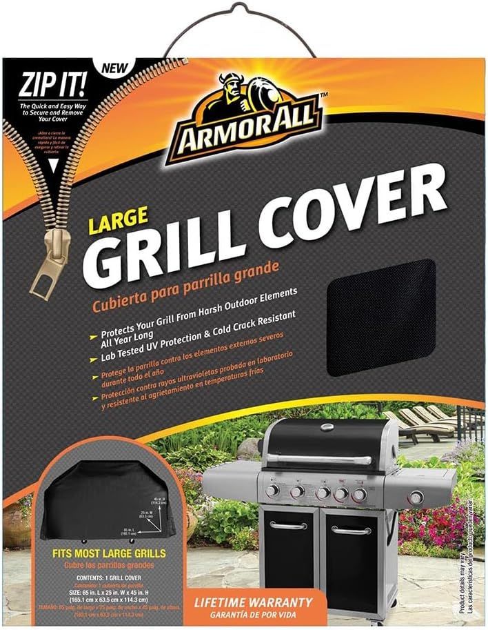 Armor All Large Black High-Grade Grill Cover