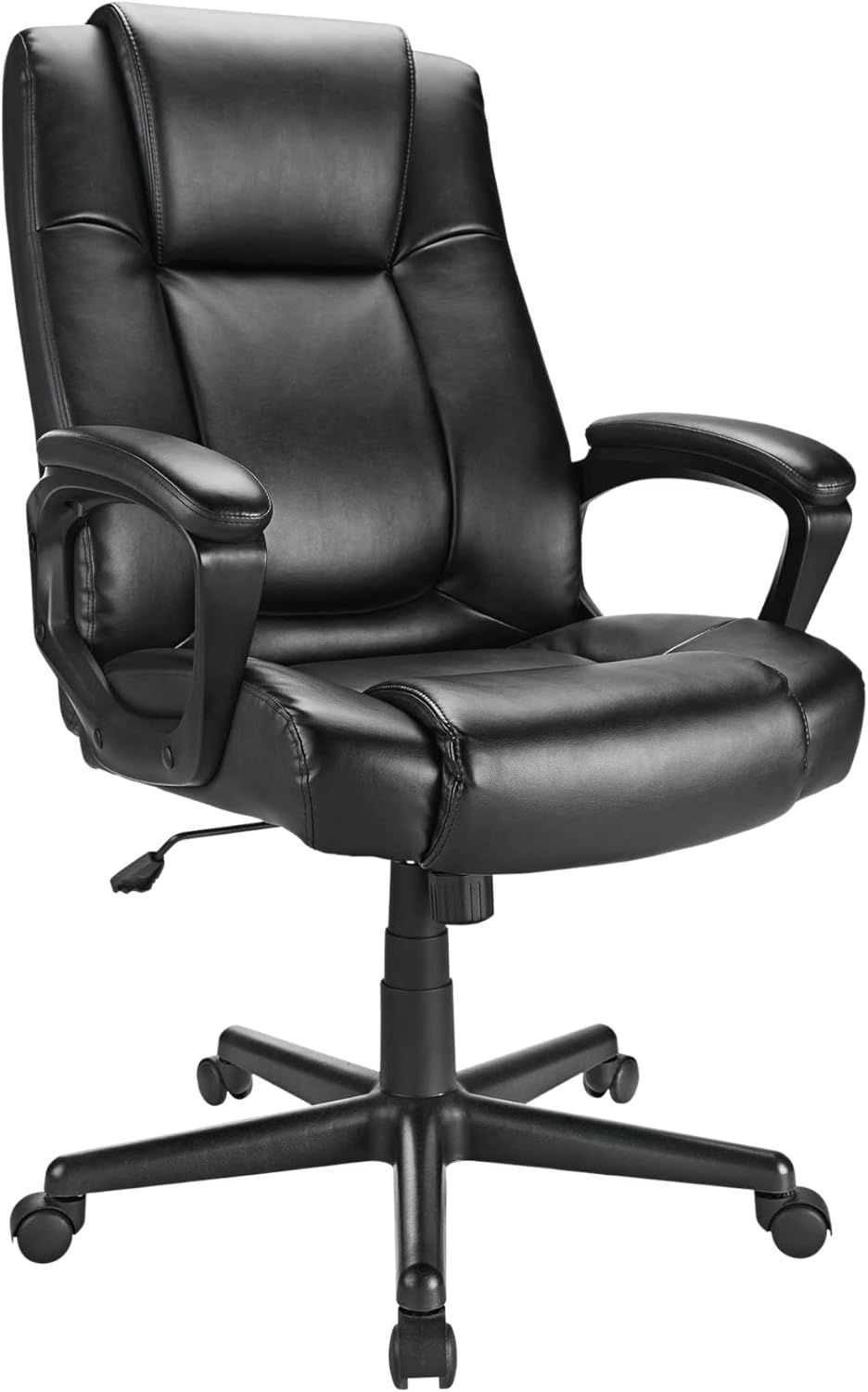 Hurston Black Bonded Leather High-Back Executive Swivel Chair