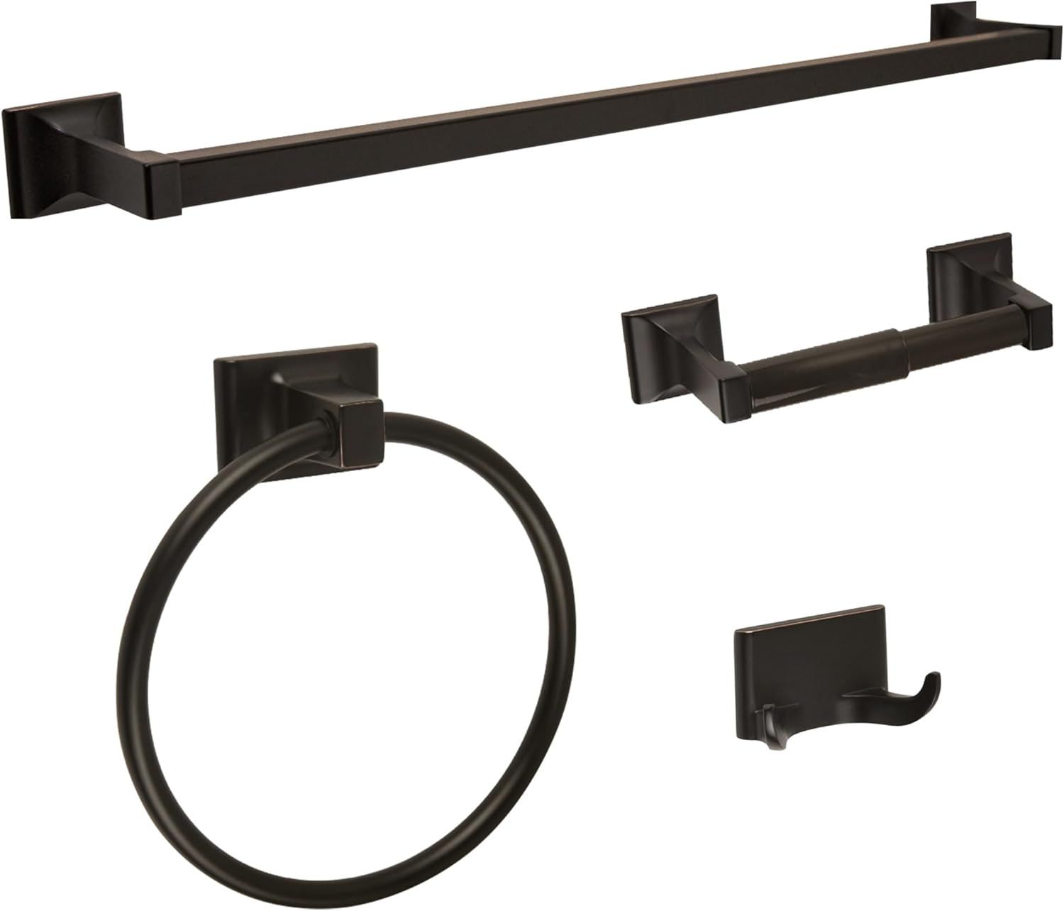 Oil-Rubbed Bronze 4-Piece Bathroom Accessory Kit