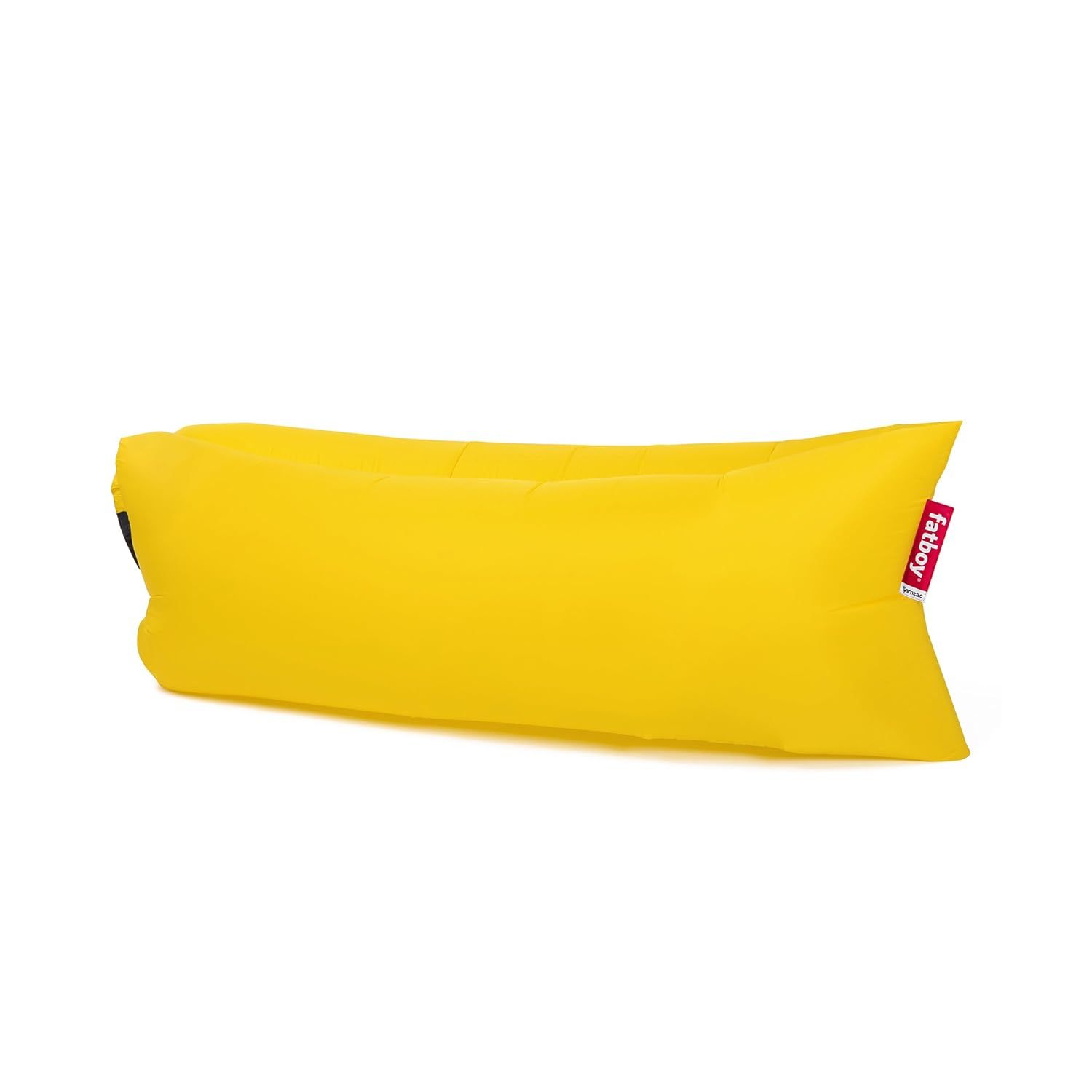 Foldable Nylon Beach Lounger in Vibrant Yellow, 73"x33"