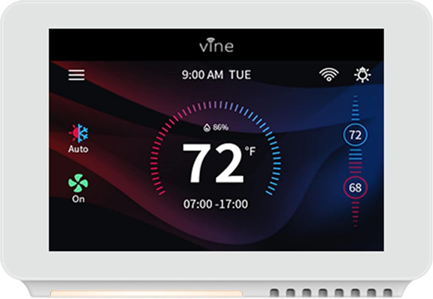 White Wi-Fi Programmable Smart Home Thermostat with Remote Control