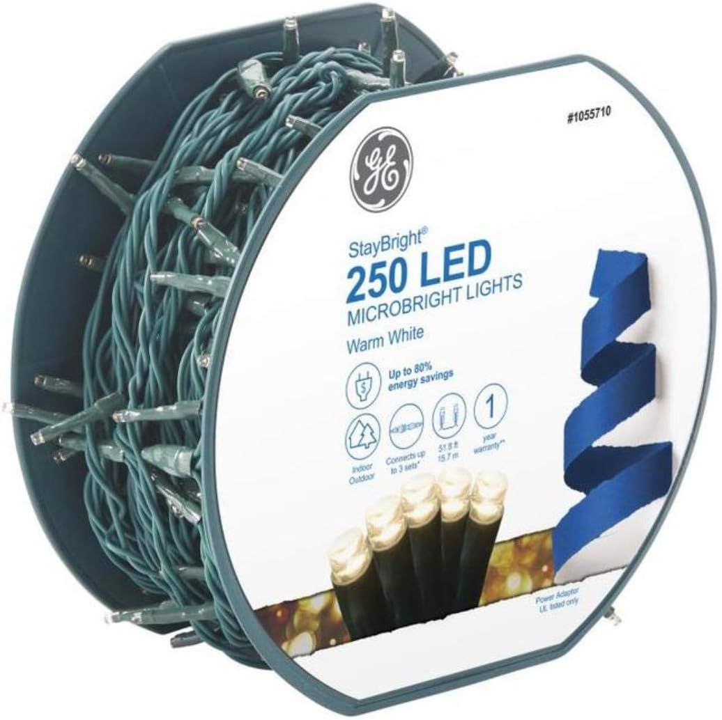 Warm White 250-Count LED MicroBright Outdoor Christmas Lights