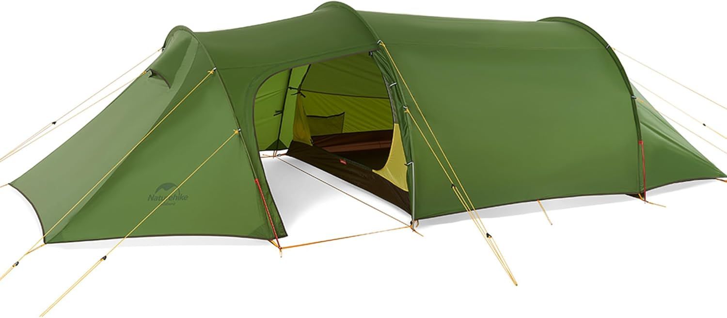 Green Four Season 2-Person Tunnel Camping Tent with Vestibule