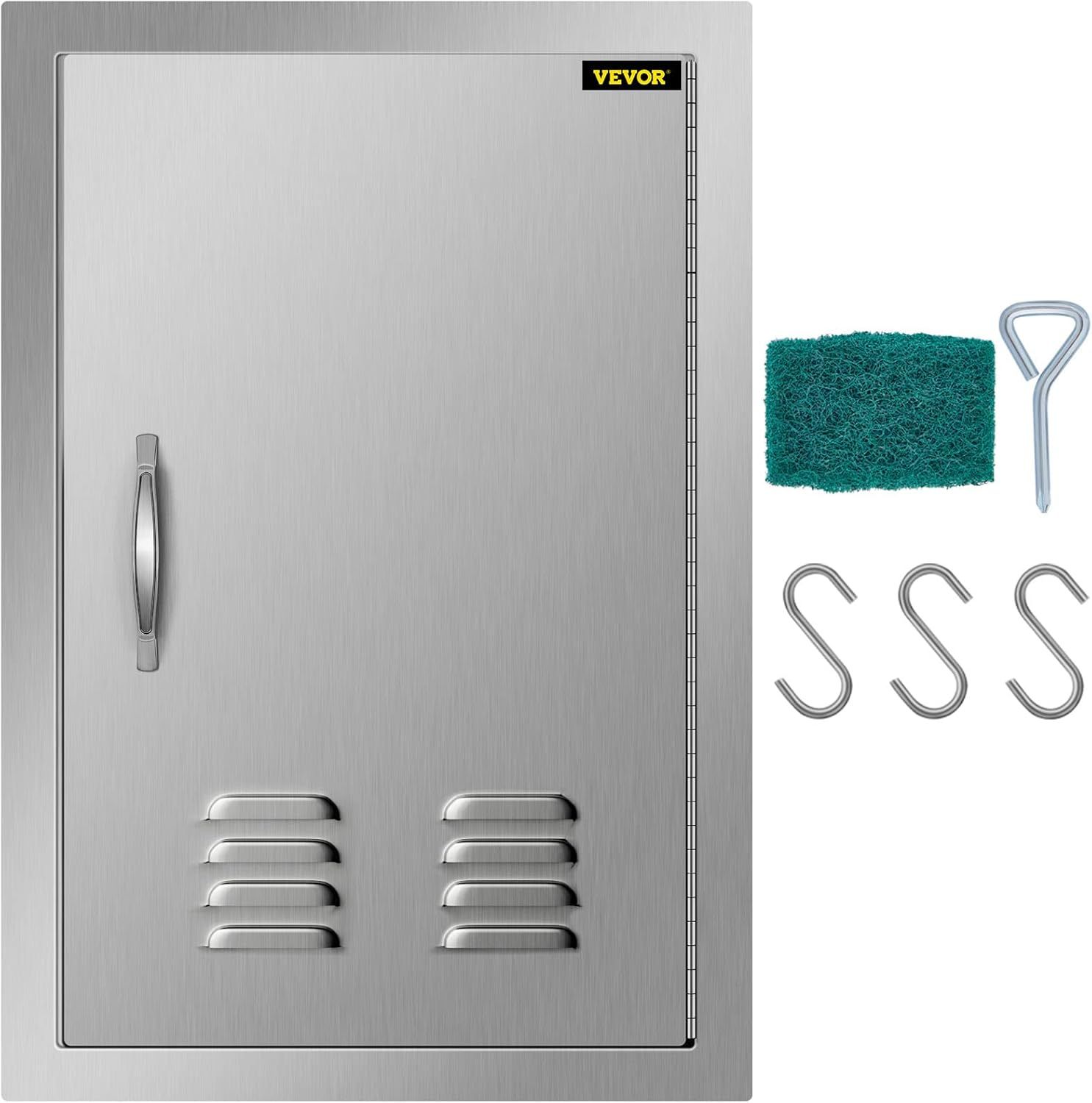 Stainless Steel 24" x 17" Outdoor BBQ Access Door with Vents