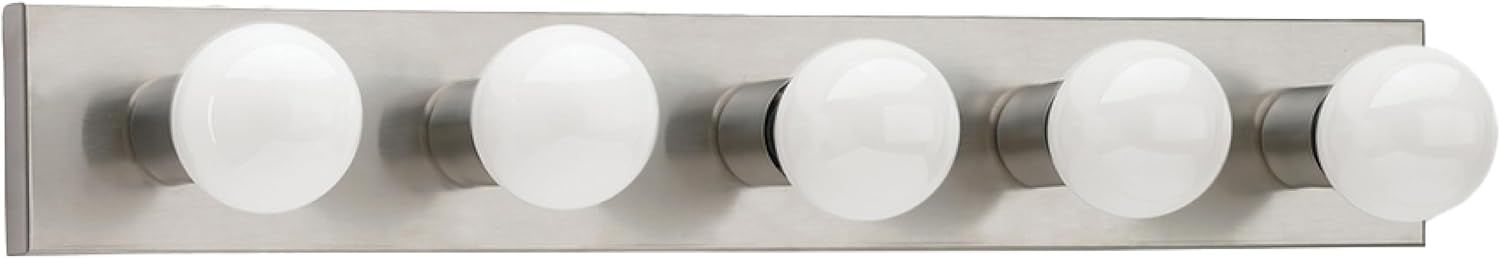 Brushed Stainless Steel 5-Light Dimmable Vanity Fixture