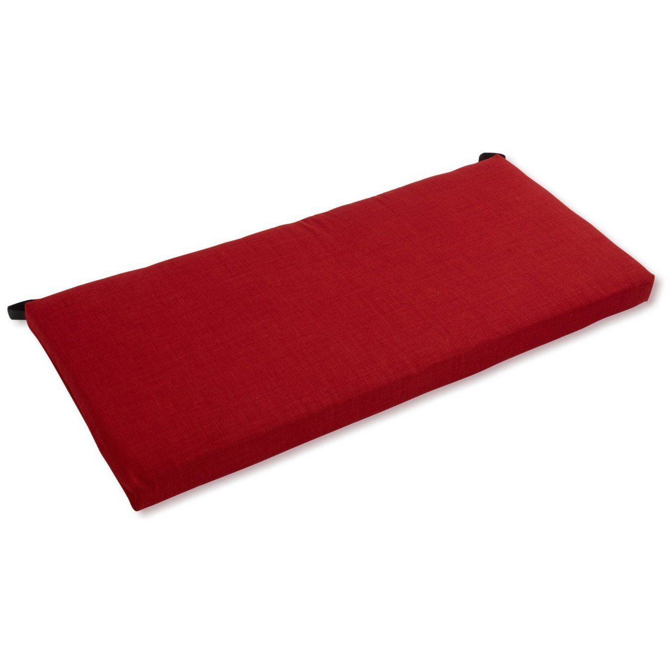 Paprika Red Polyester Outdoor Bench Cushion, 48" Wide