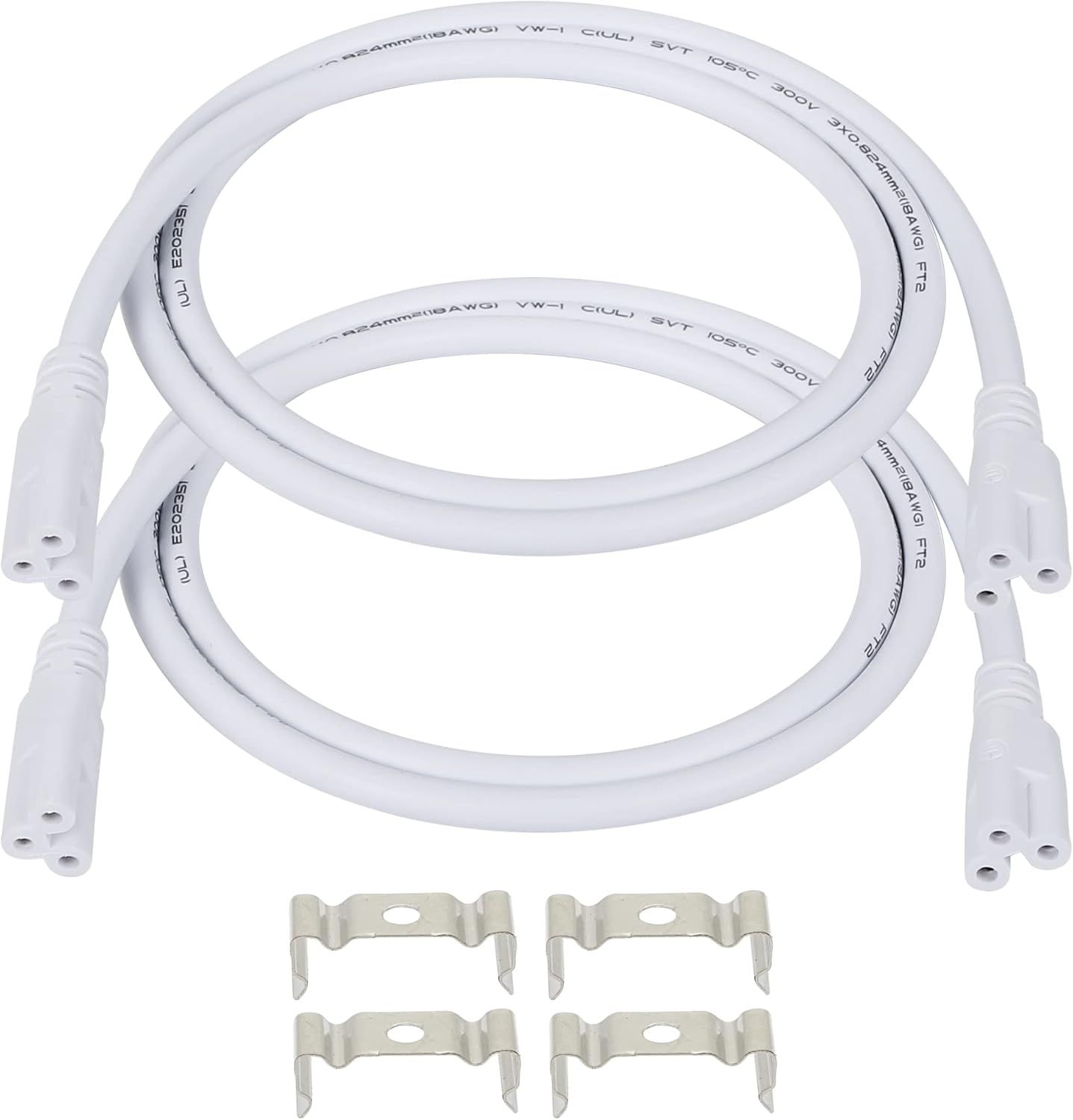 UL-LP Certified T5 T8 LED Lamp Connecting Wire 3.3FT 2-Pack