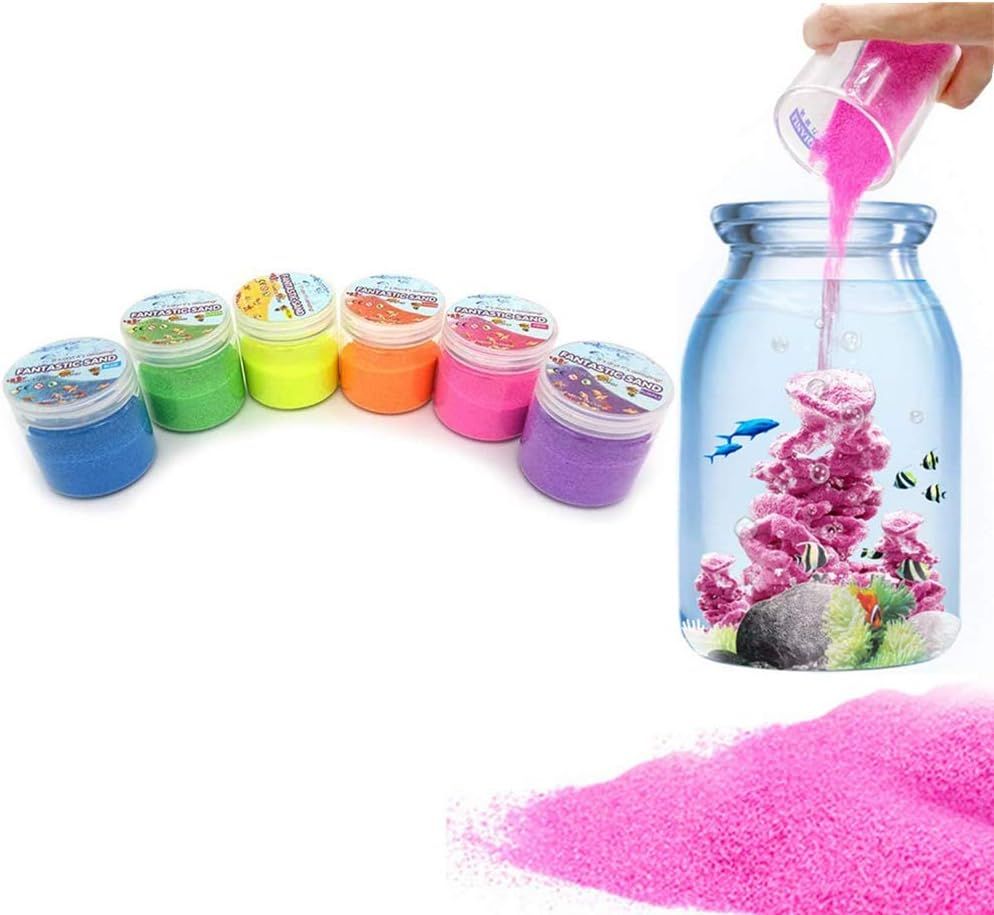 Hydrophobic Magic Sand Play Set - 6 Vibrant Colors