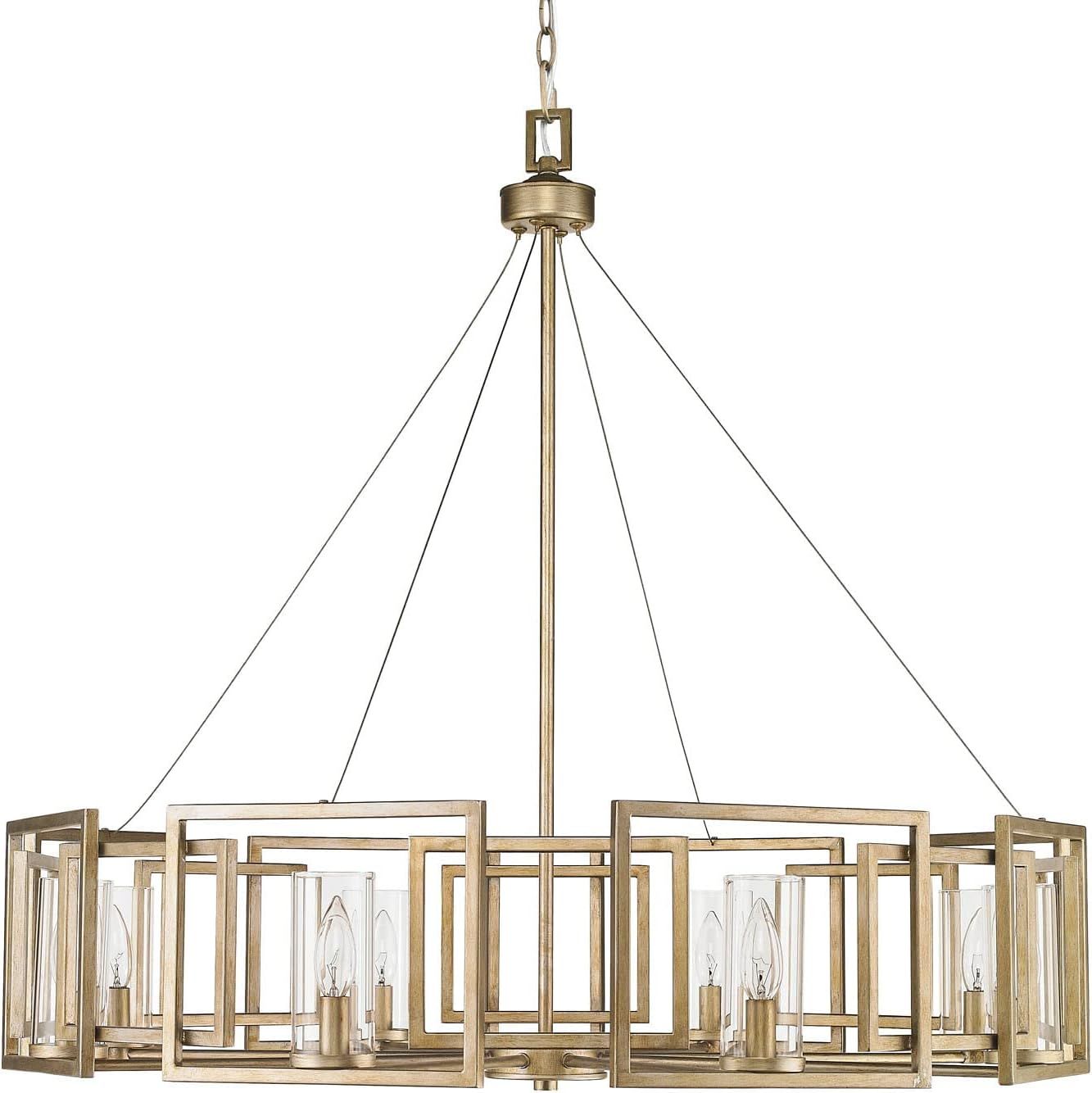 Marco 35.5" Gold and Bronze 8-Light Chandelier