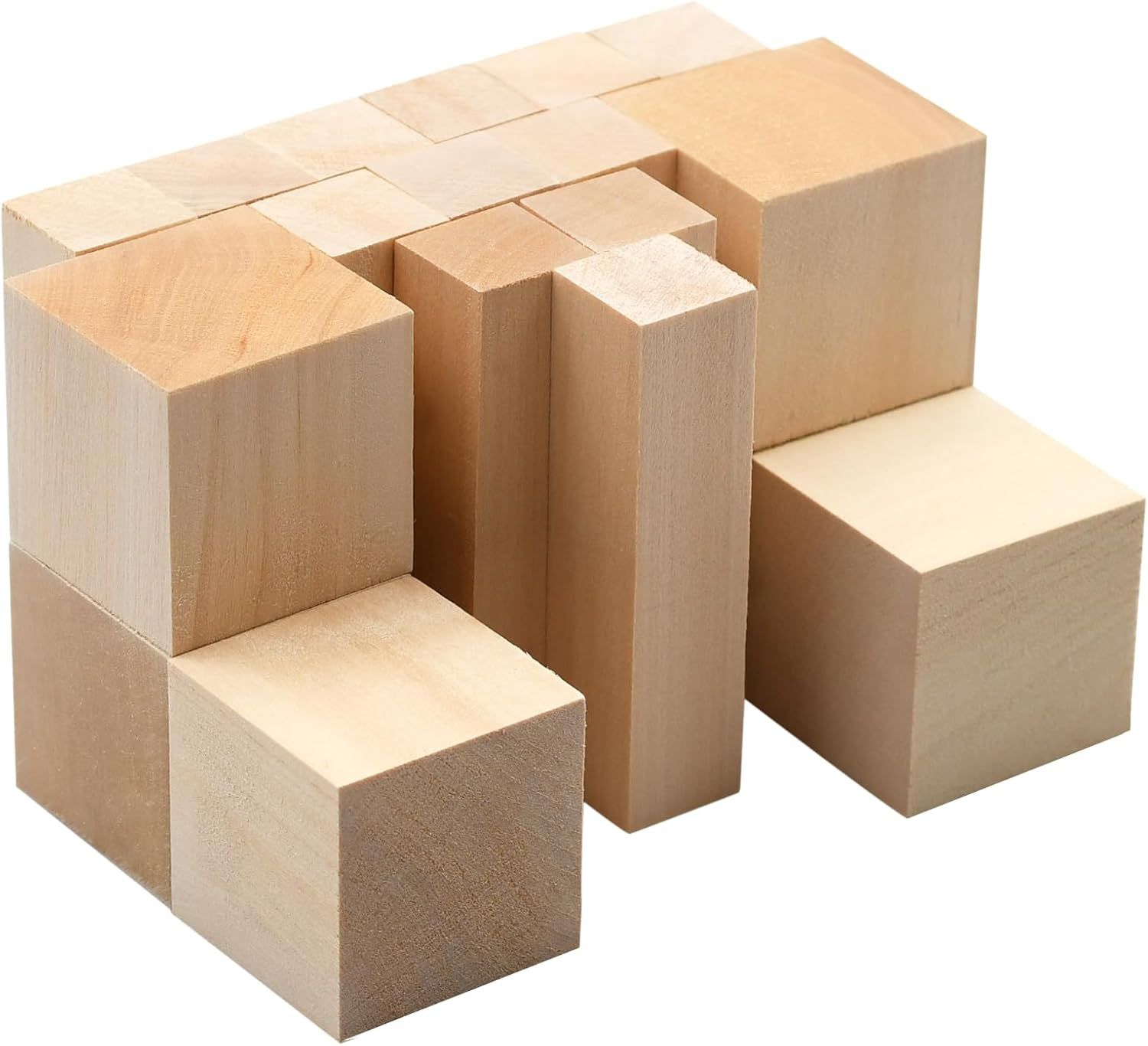 Natural Basswood Carving Blocks Set, 18 Pieces