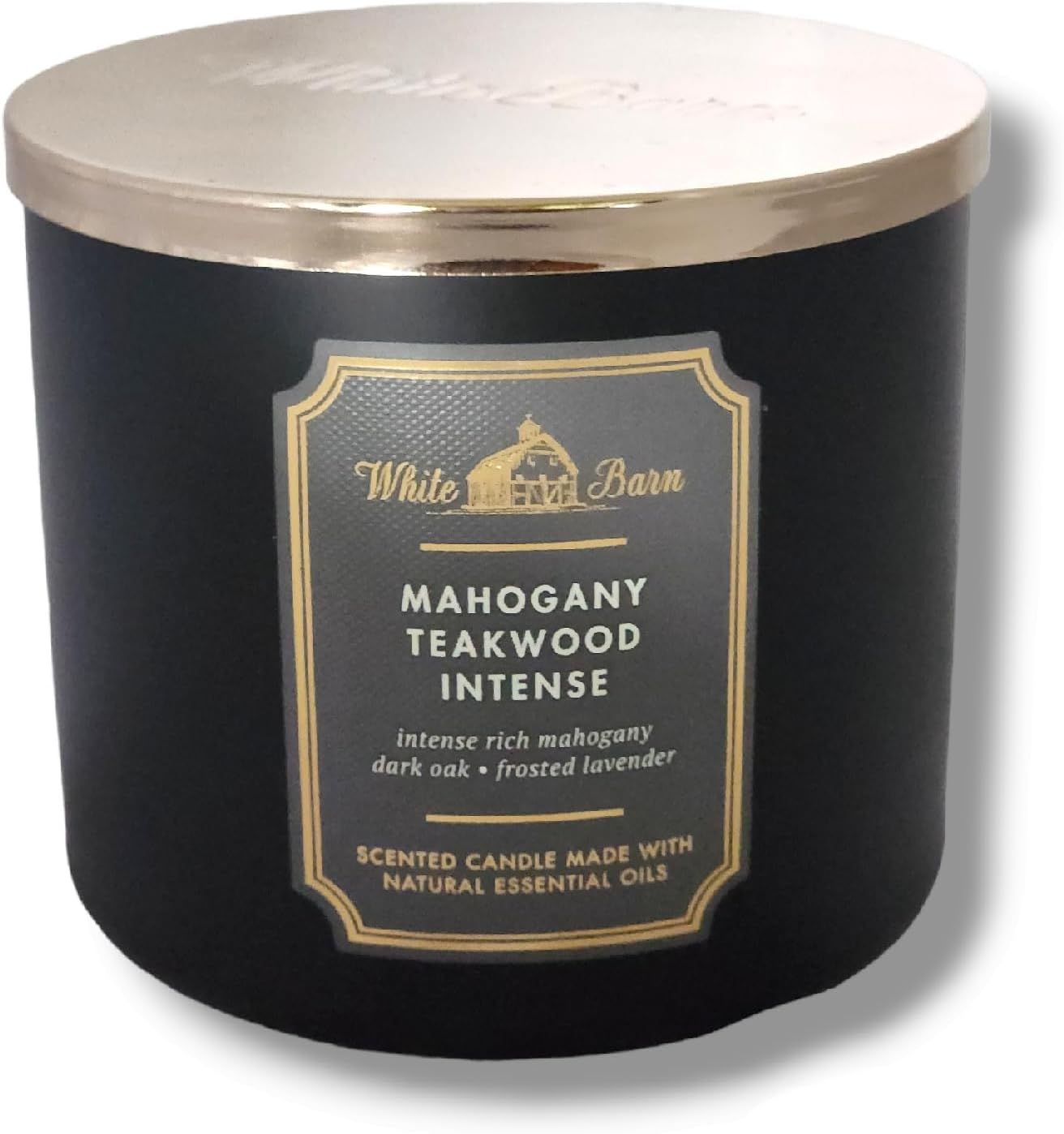 Black Jar Lavender Scented Candle with Mahogany Teakwood