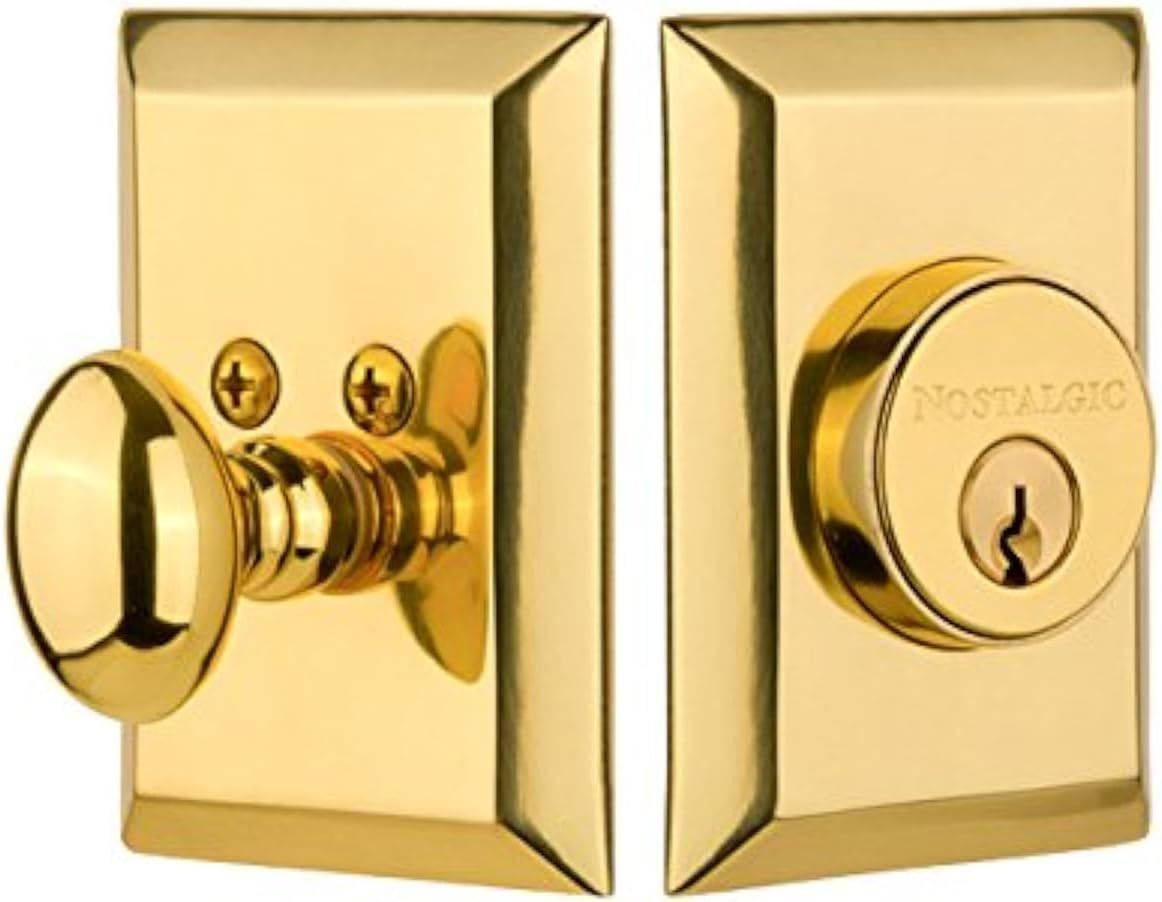 Unlacquered Brass Single Cylinder Deadbolt Lock