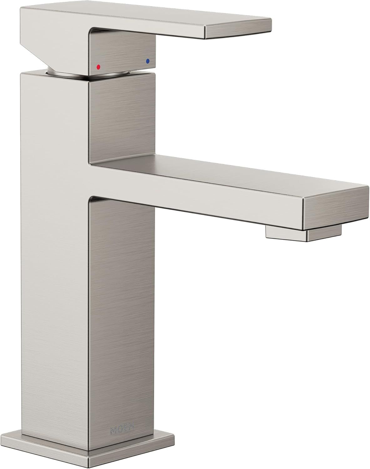 Spot Resist Nickel Modern Single Handle Bathroom Faucet