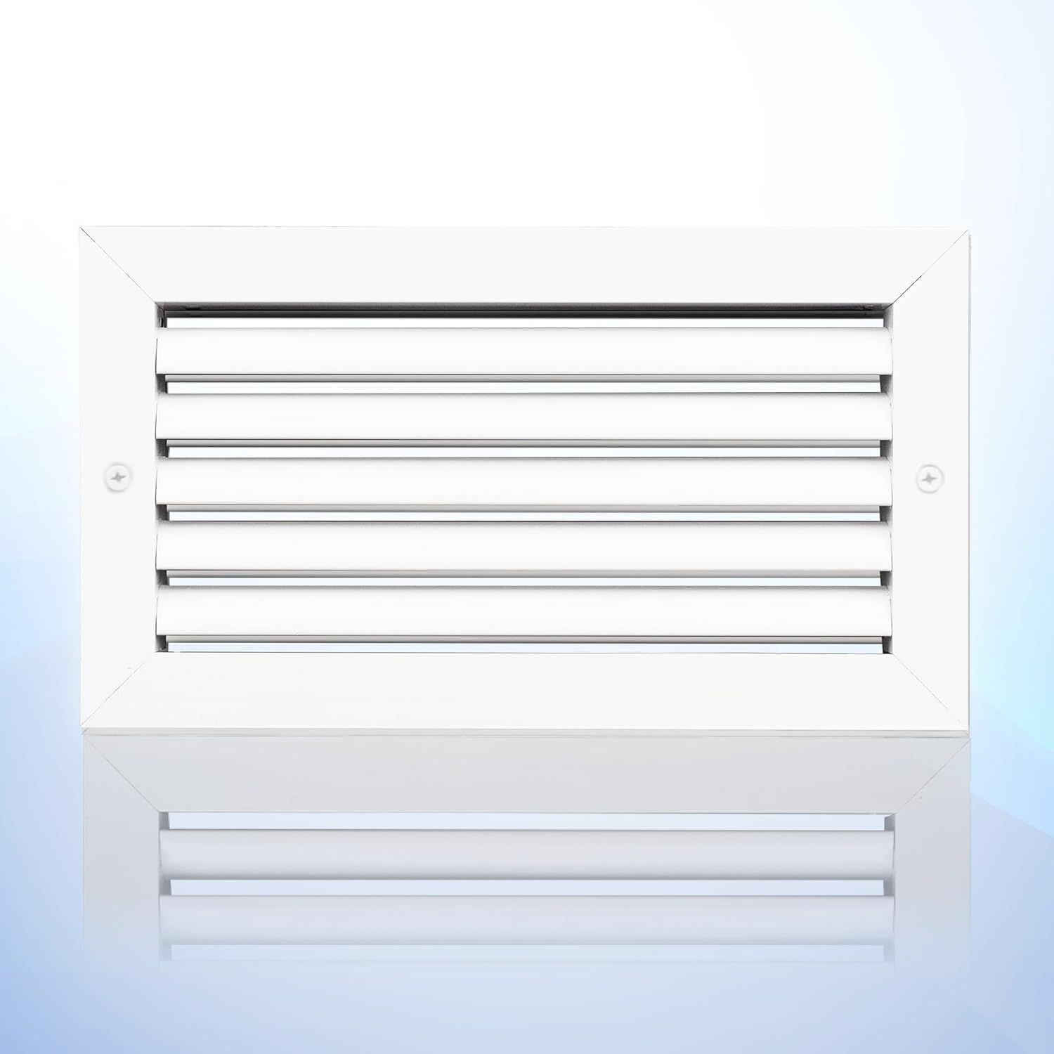 White Aluminum 12x6 Inch Louvered Ceiling Vent Grille