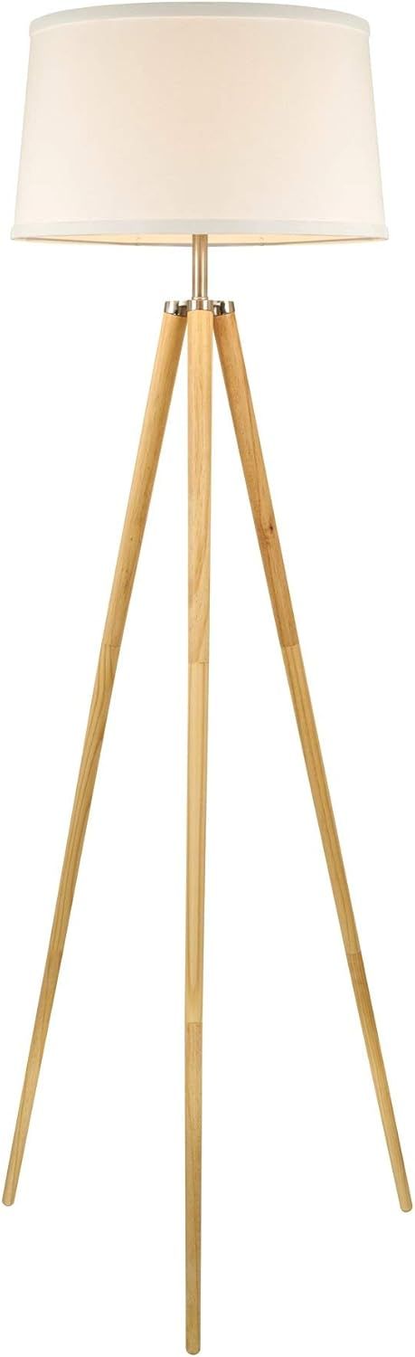 Grace 60.5" Modern Tripod Floor Lamp with White Shade for Nursery