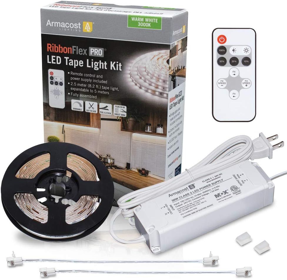 Armacost Warm White LED Tape Light Kit with Remote