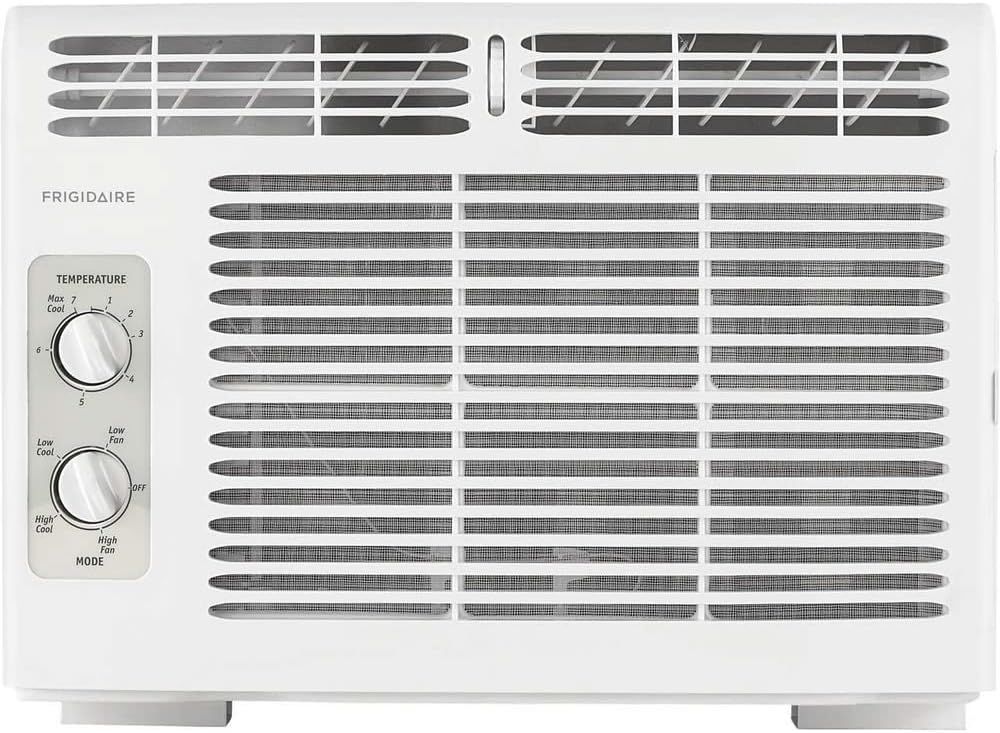 White 5000 BTU Window-Mounted Air Conditioner with Antimicrobial Mesh Filter