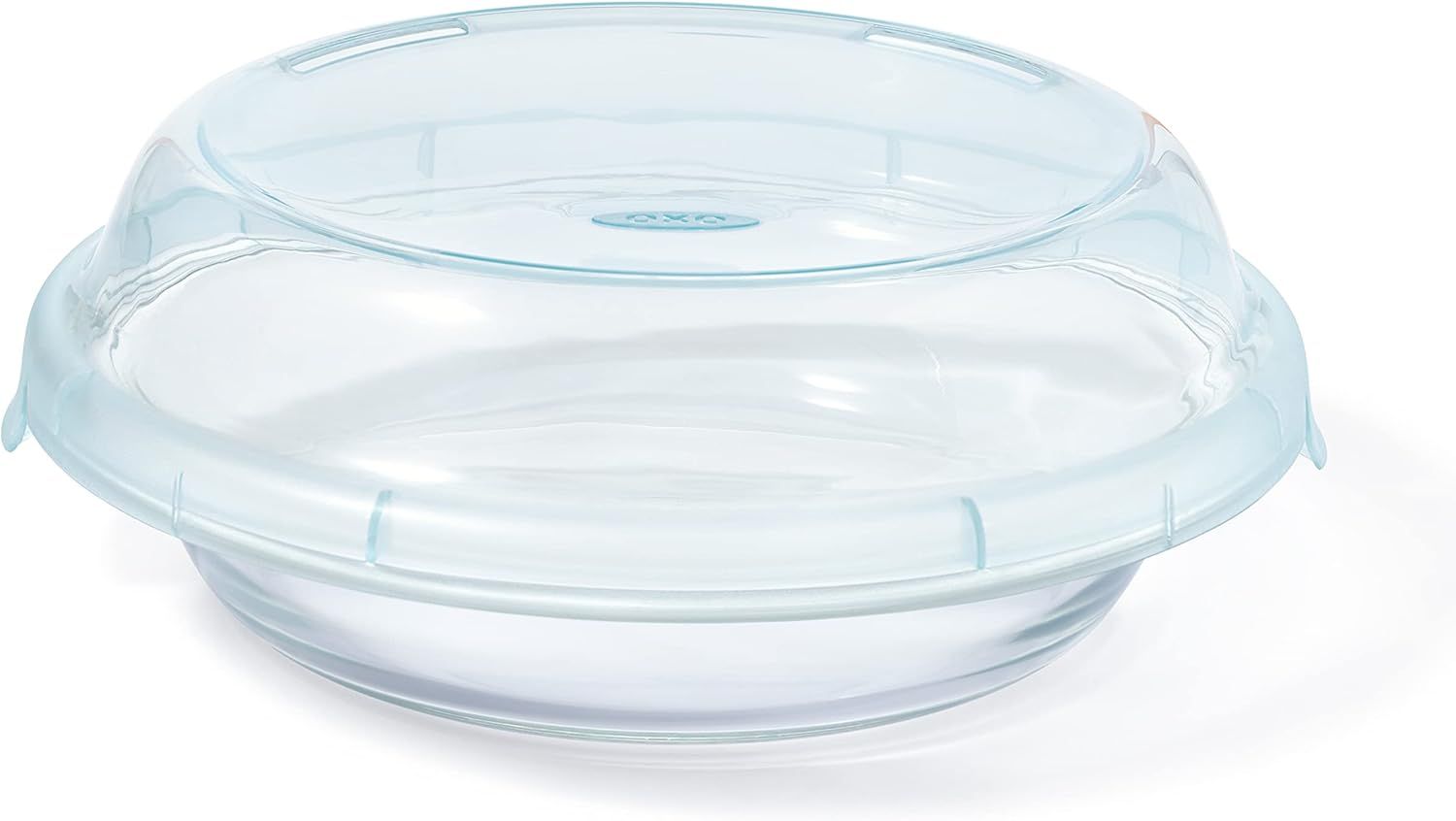 9-Inch Clear Glass Pie Plate with BPA-Free Lid