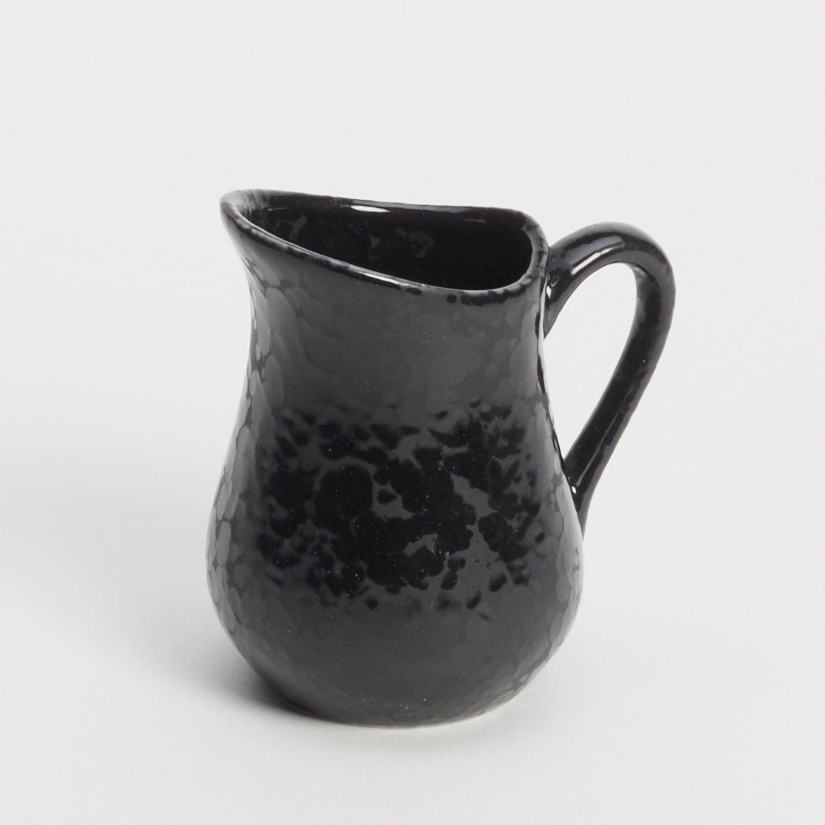 Black 4-Ounce Artisanal Porcelain Bell Creamer