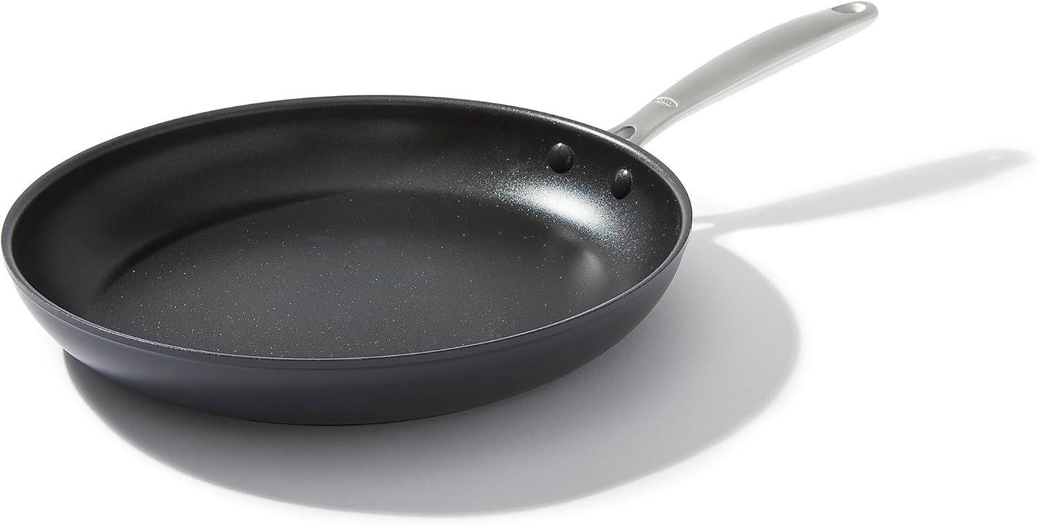 12" Black Aluminum Nonstick Frying Pan with Ceramic Coating