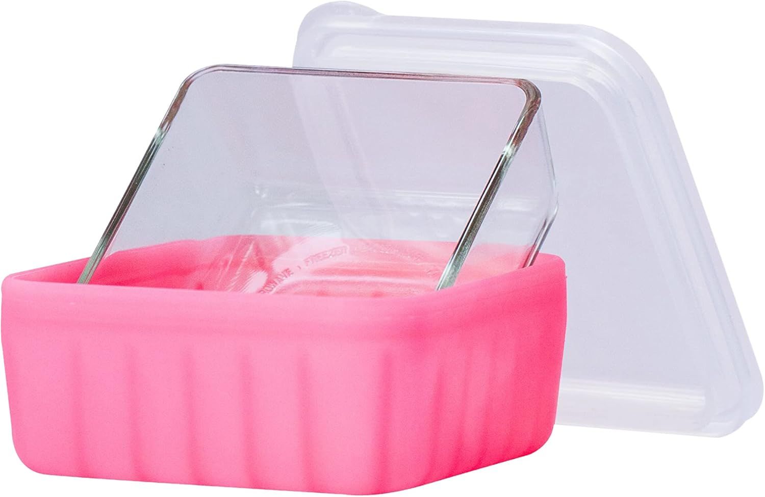 Honeysuckle Glass Food Storage Bowl with Silicone Sleeve