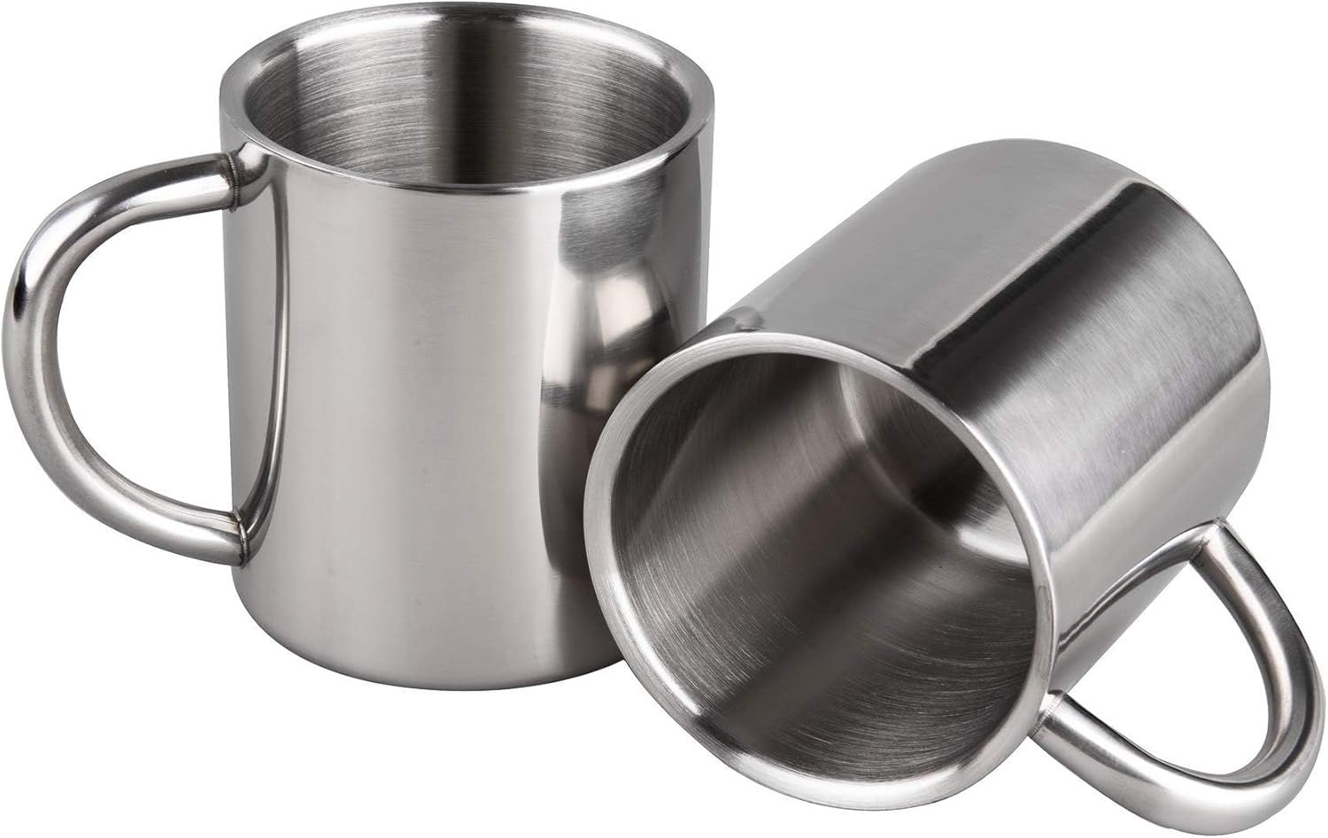 13.5oz Stainless Steel Double Walled Travel Mugs with Handle, Set of 2