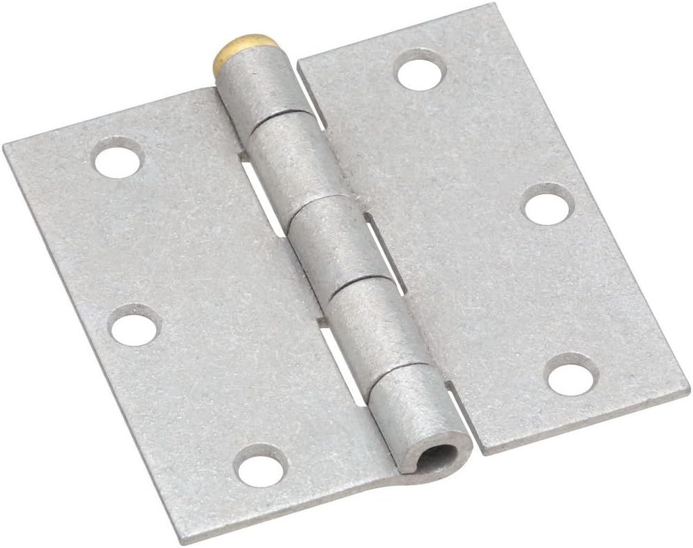 Galvanized Steel 3-1/2 Inch Removable Pin Broad Hinge