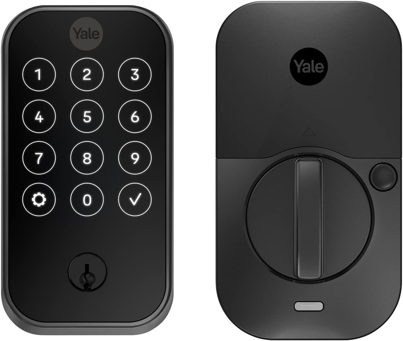 Matte Black Electronic Touchscreen Deadbolt with Bluetooth