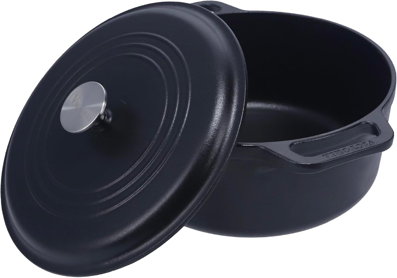 Black Cast Iron 7 Quart Dutch Oven with Lid