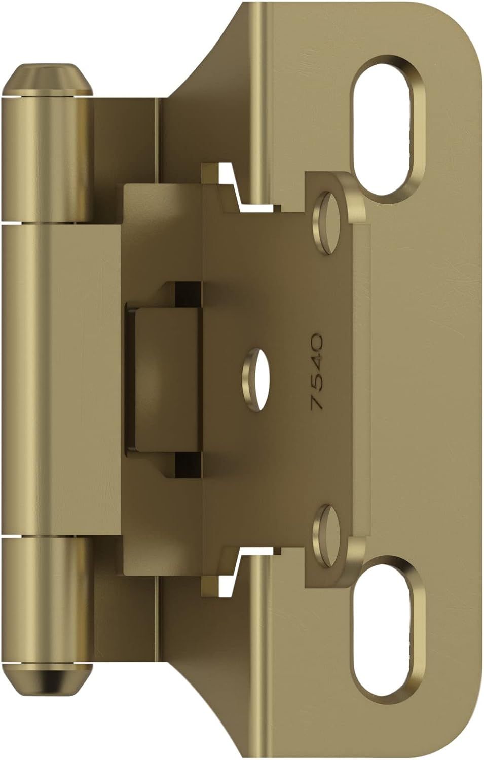 Golden Champagne 1/4 inch Overlay Self Closing Cabinet Hinge