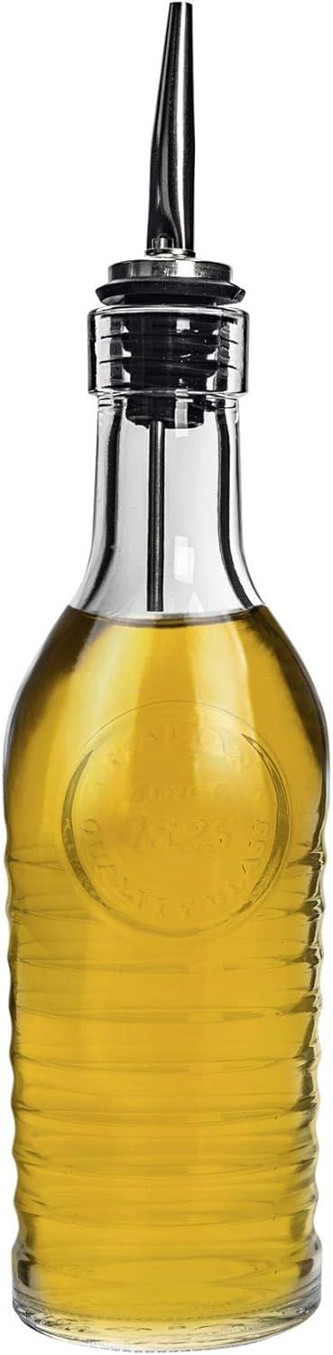 Officina 1825 Clear Glass Olive Oil Bottle with Stainless Steel Pourer