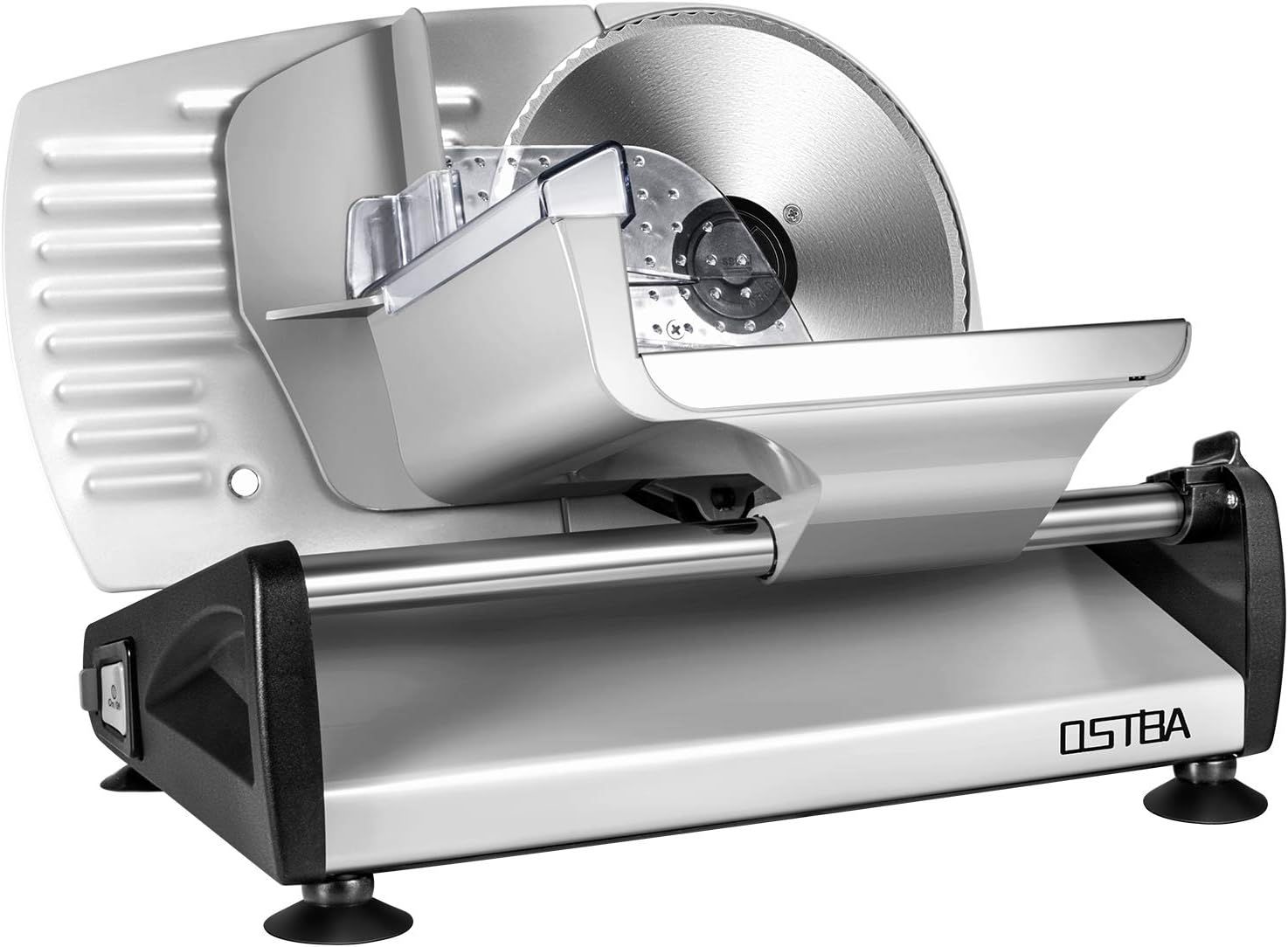 OSTBA 7.5'' Stainless Steel Semi-Automatic Meat Slicer with Safety Lock