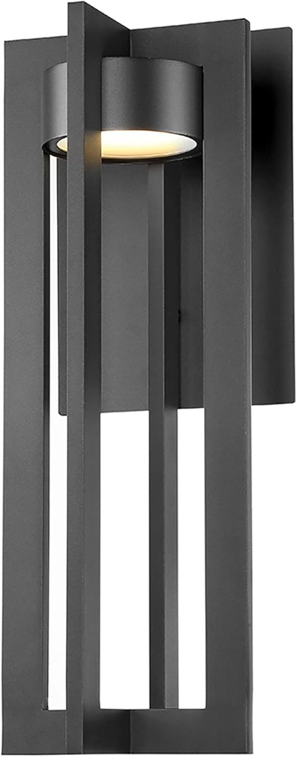 Large Black Aluminum LED Dimmable Outdoor Sconce