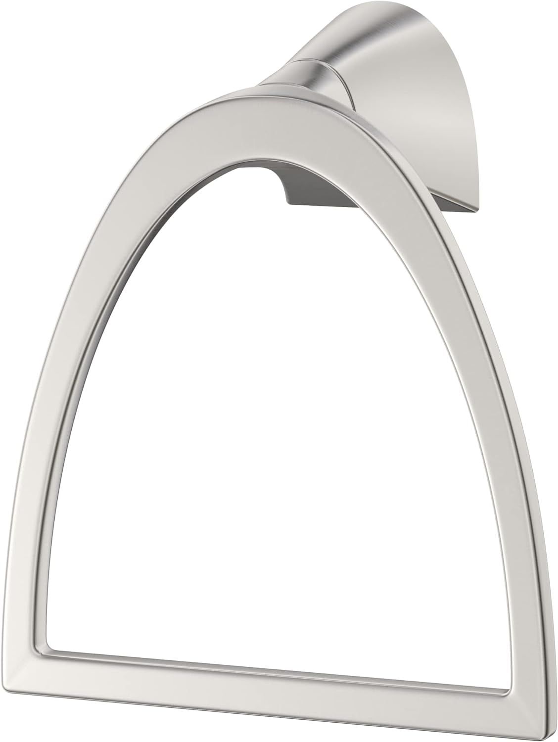 Karci Brushed Nickel Wall-Mounted Towel Ring