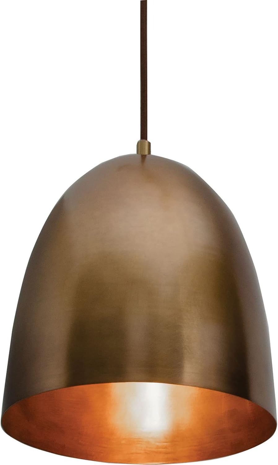 Brooklyn Antique Brass 10" LED Pendant Light