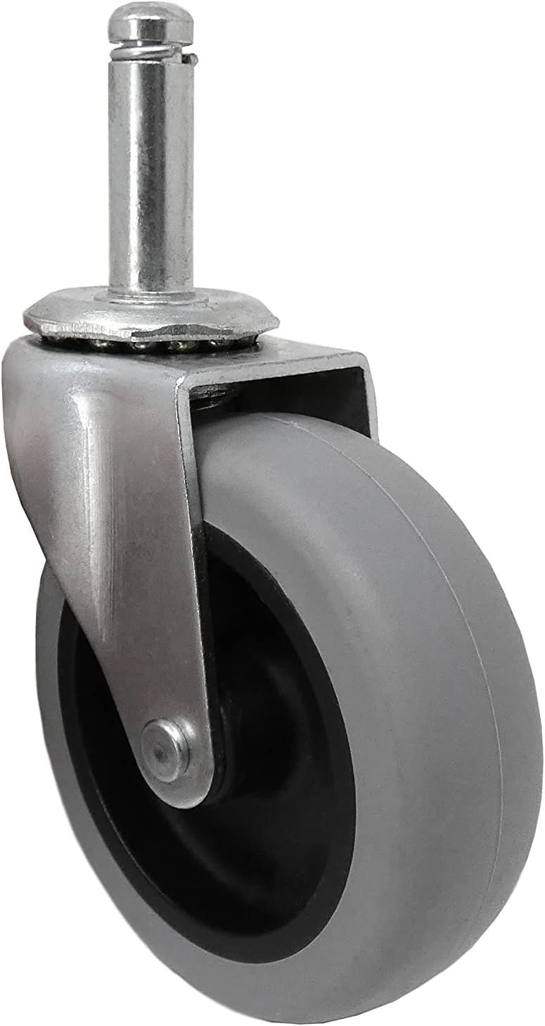 Shepherd 3-Inch Gray Thermoplastic Rubber Swivel Caster